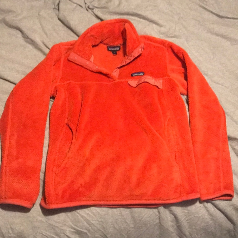 Patagonia orange sweatshirt